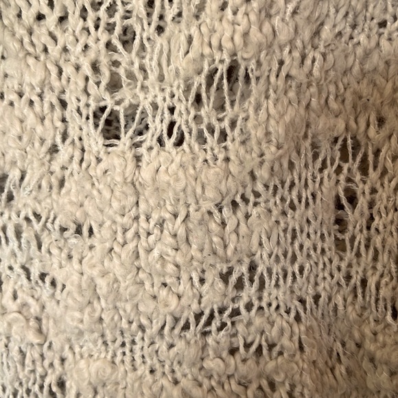 Between You and Me Beige Open Weave Cowl Neck Sweater Size Large - Picture 2 of 3